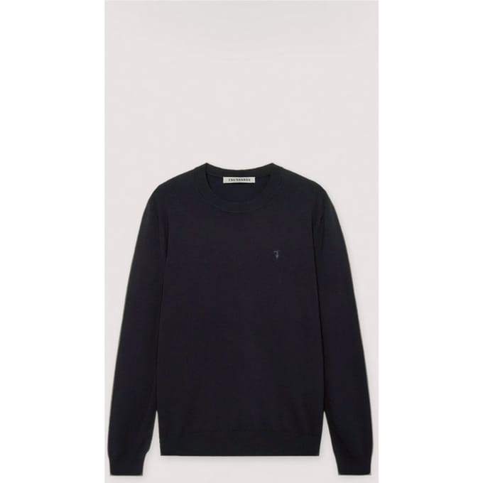 gebreide man blauwe marine
