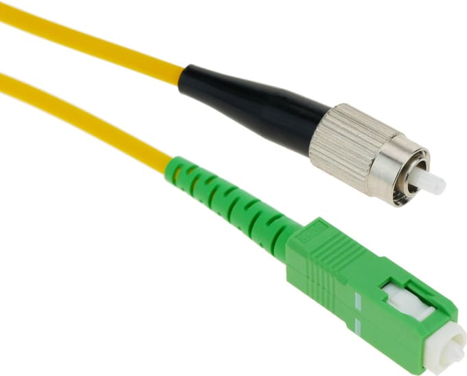 BeMatik - Glasvezelkabel FC / PC naar SC / APC Singlemode Simplex 9/125 van 1 m OS2