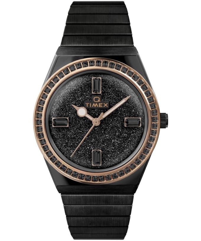Timex Q Reissue TW2W10600 Horloge - Staal - Zwart - Ø 36 mm