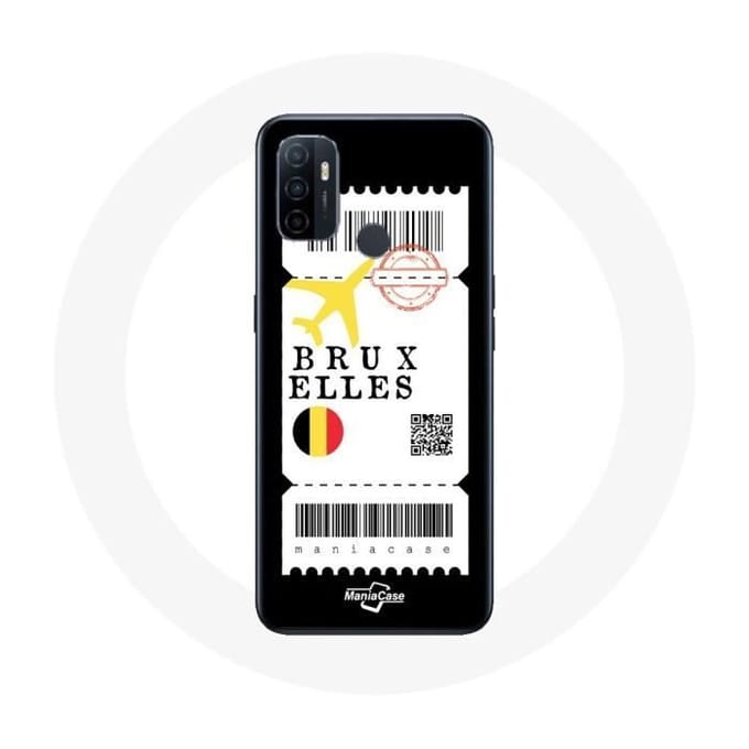 Coque - Oppo - A53 - Billet d'avion Bruxelles - Souple - Protection en synthétique