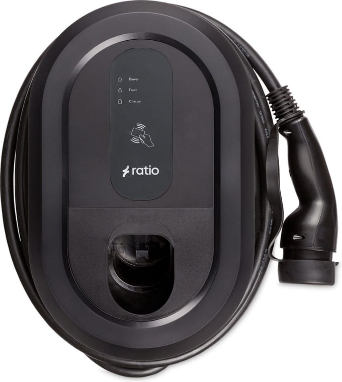 Ratio io6 laadpaal - 11-22kW - vaste laadkabel 5m - Type 2 - E-Flux