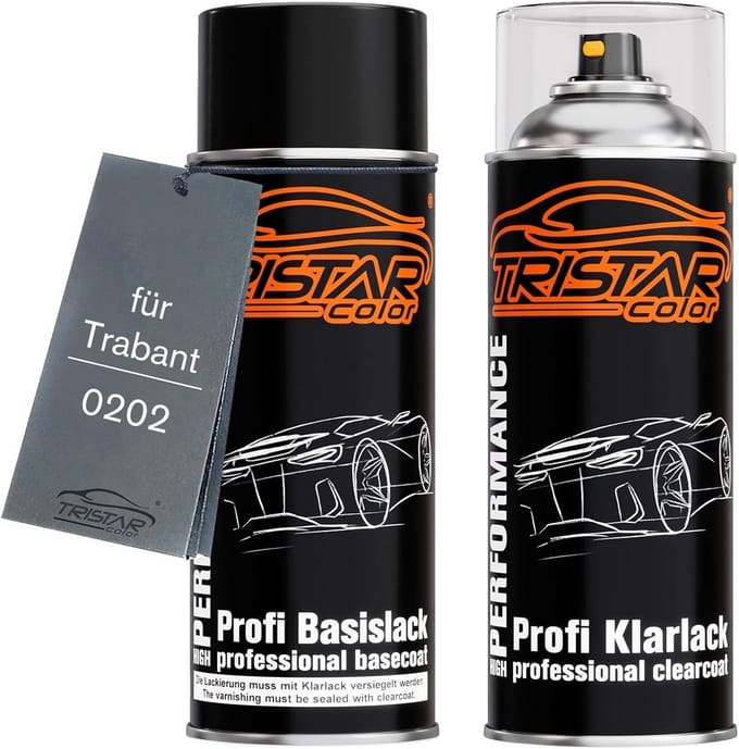 Autolak Spuitbus Set 400ml voor Trabant Kleurcode 0202 Papyrus - Inclusief Blankelak