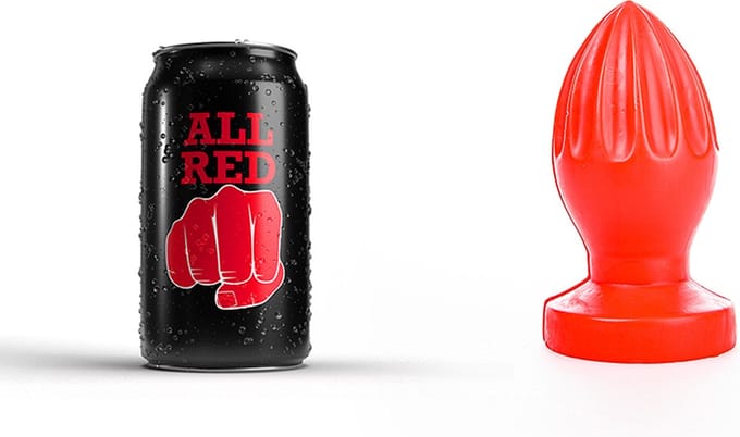 All Red Buttplug 12 x 5 cm - rood