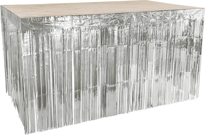 Boland - Tafelrok Metallic zilver - -
