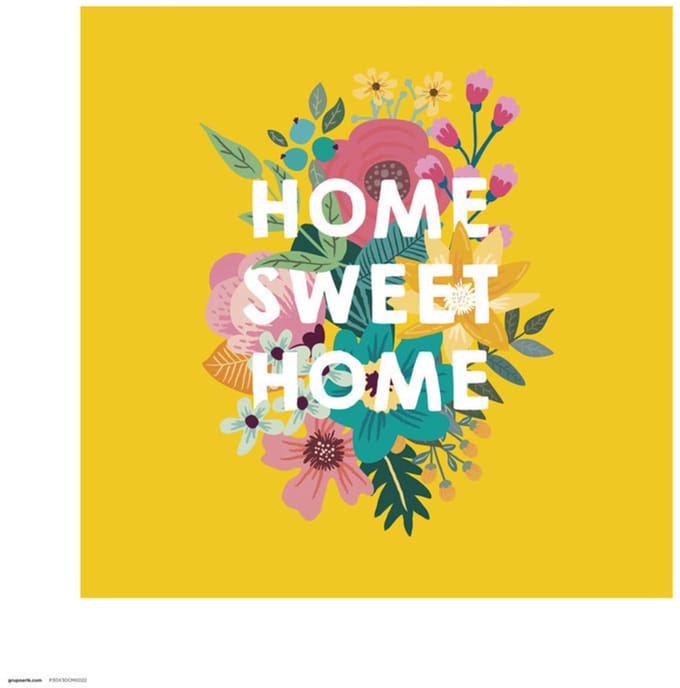 Kunstdruk Loreak - Home Sweet Home 30x30cm