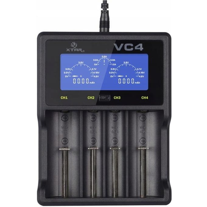XTAR VC4 Ni-MH and Li-ion USB batterij-oplader
