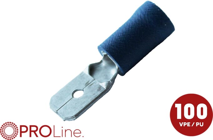 Kabelschoen 4.8x0.5 blauw (100stuks) ACV PROLine