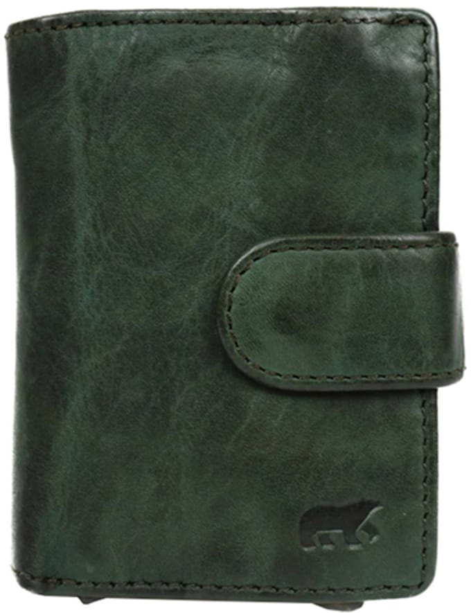 Bear Design Bobby Dames Pasjeshouder - Leer - Groen