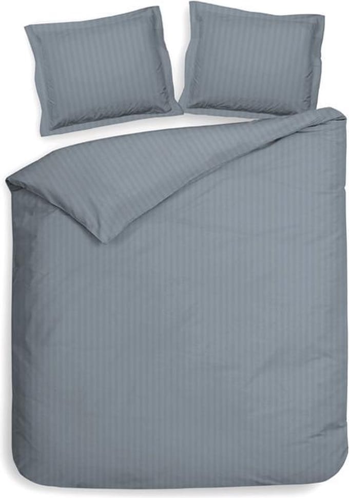 Heckett & Lane Stripe Dekbedovertrek - Litsjumeaux - 240x200/220 cm - Colonial Blue