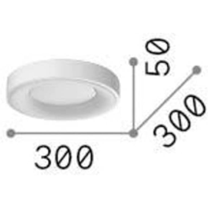 Ideal Lux plafondlamp Planet, wit, Ø 30 cm, metaal