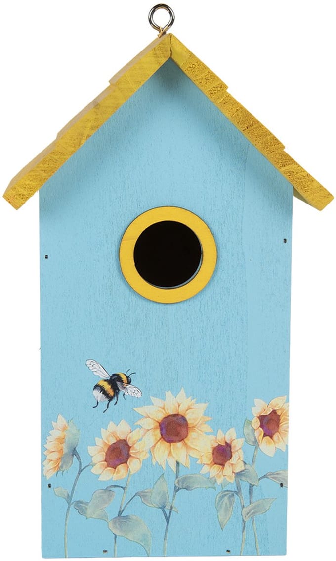 Clayre & Eef Vogelhuis 15x10x22 cm Blauw Hout