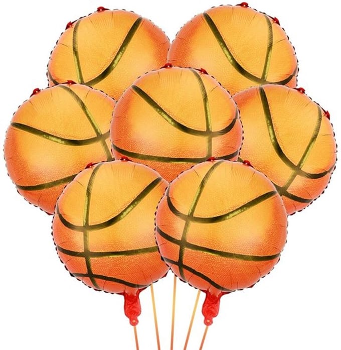 Dailygoody - Ballonnen basketbal - Feestdecoratie - 12 stuks
