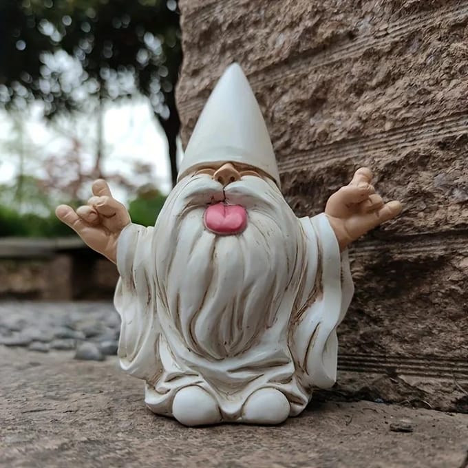 1 st Buiten Schommelstoel Kabouter Tuinbeeld Parodie van Pastorale Hars Decoratie Ontwerp Decoratief Ornament white