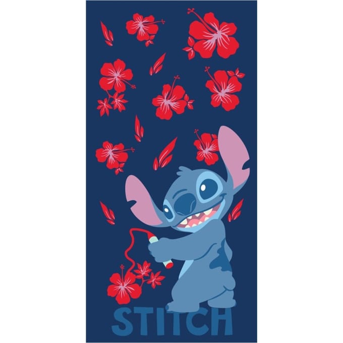Stitch strandlaken Flowers 70 x 140 cm Katoen