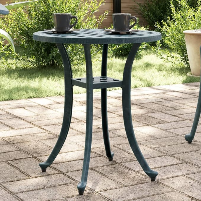 vidaXL - Tuintafel - Ø - 48x53 - cm - gietaluminium - groen