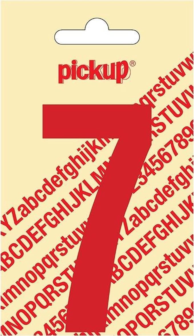 Pickup plakcijfer Nobel 90 mm rood 7 - 310220907