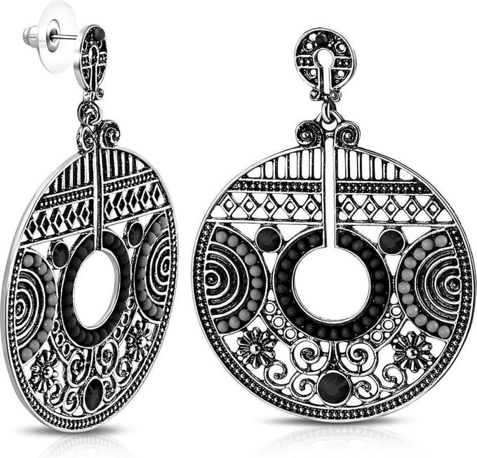 Montebello Oorbellen Vintage FEF366 - Bijoux - Boheems - 65x45mm