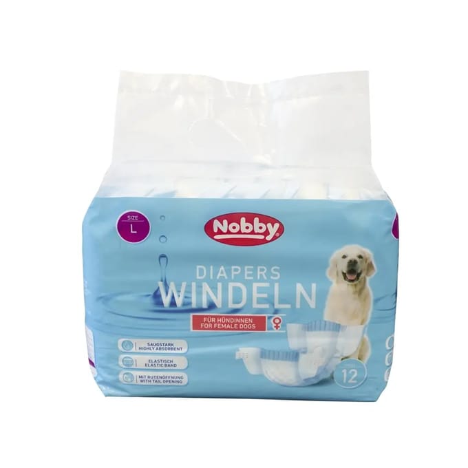 Luiers voor vrouwelijke honden Nobby Pet (x12)