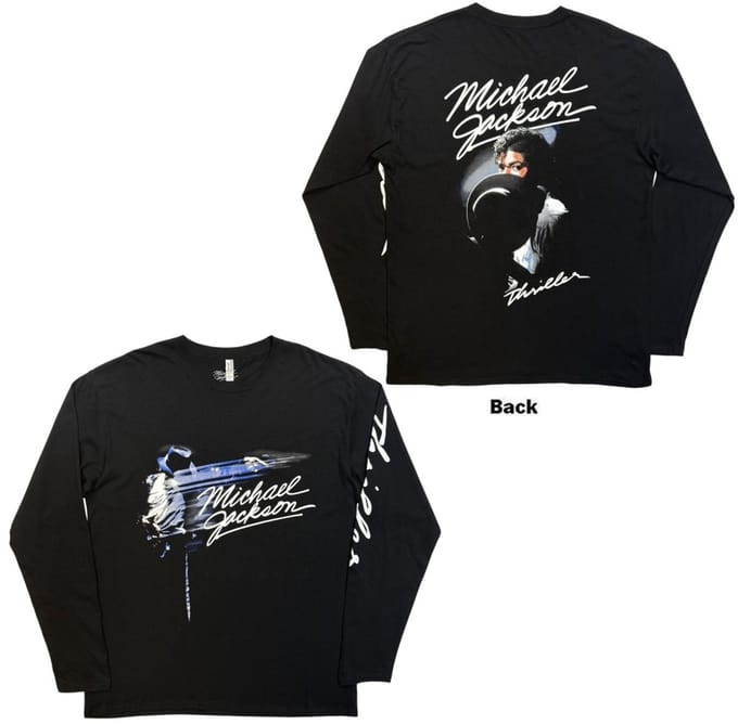 Michael Jackson - Thriller / Hat Poses Longsleeve shirt - 2XL - Zwart