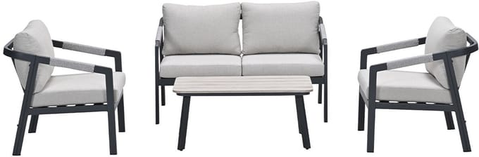 Garden Impressions Milou loungeset 4-delig - donker grijs