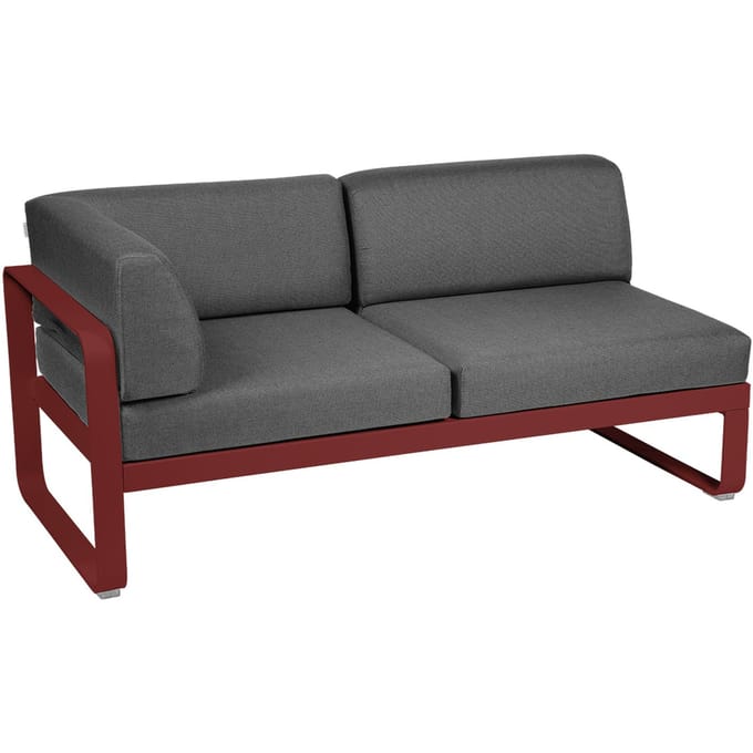 Fermob BELLEVIE hoekmodule links - 43 chili mat - A3 grafietgrijs