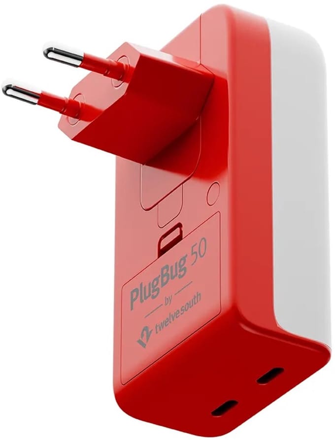 Twelve South PlugBug 2-in-1 PD USB-C Oplader met Apple Find My 50W - Multi kleur