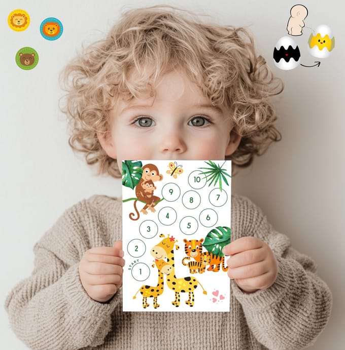 Beloningssysteem Jungle met Stickers & Plassticker – Zindelijkheidstraining