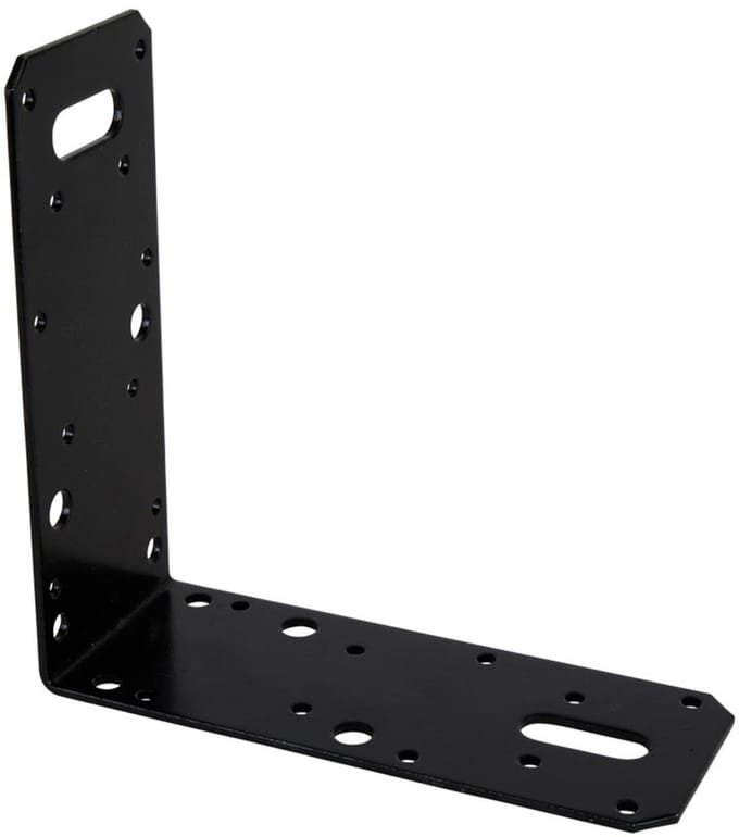 Hoekanker Vlak - 150 x 150 x 60 x 2.5 mm - Zwart