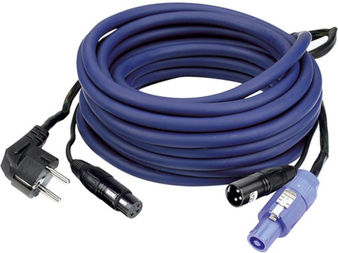 DAP FP10 Power-/signaalkabel 10m Schuko-Powercon/XLR-XLR, AUDIO - Audiokabel