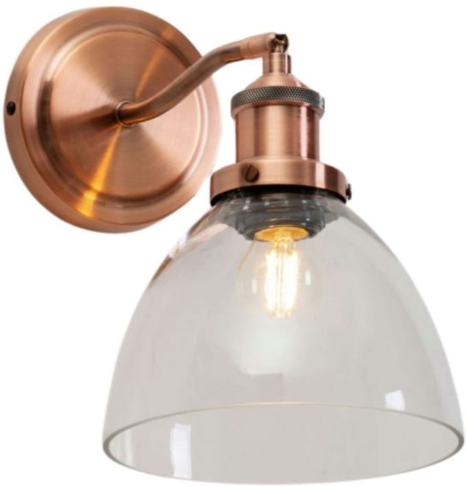 Kosilum - Flavia - Wandlamp - Koper - Metaal en glas
