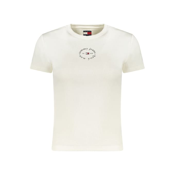 Tommy Hilfiger Bianco Katoenen Dames T-Shirt
