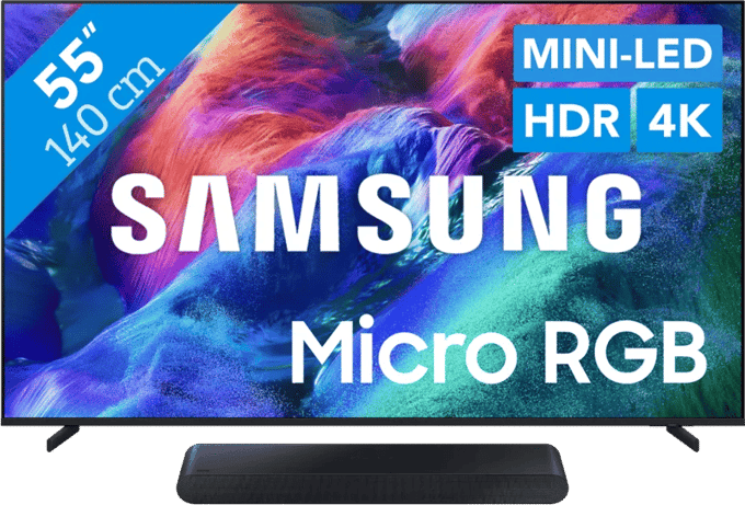 Samsung Micro RGB 55" R85H (2026) + Samsung HW-S60D Zwart (2024)