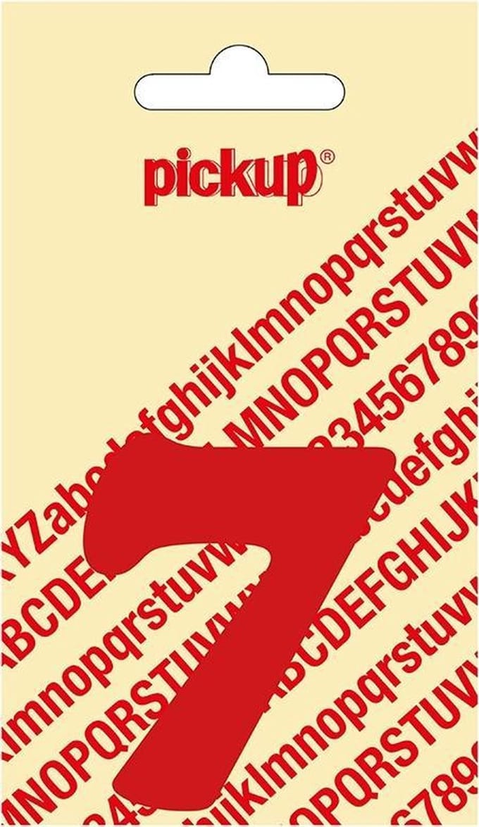 Pickup plakcijfer CooperBlack 60 mm - rood 7