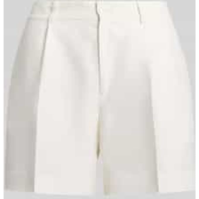 regular fit chinoshorts van mix van linnen en viscose