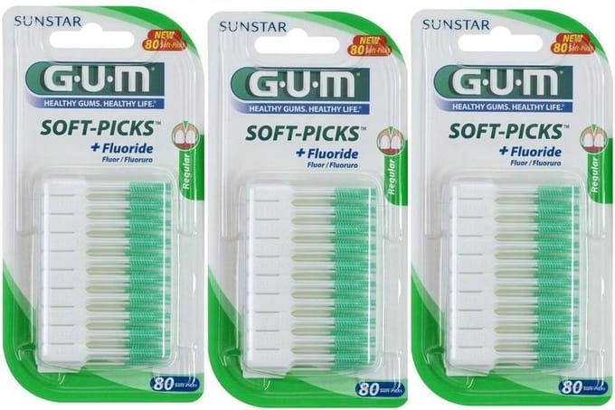 GUM Soft Picks Regular Ragers - 3 x 80 stuks