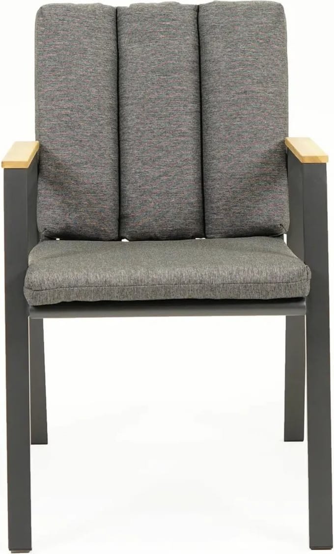 Stapelstoel Kunststof Leather Fauteuil Antraciet