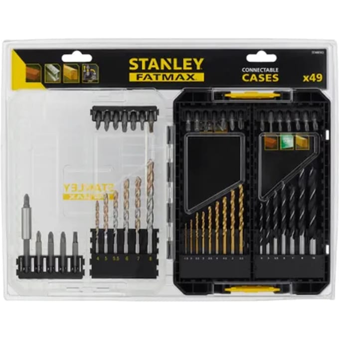 Stanley Boor- En Bitset - Fatmax - Voor Hout/metaal/steen - 25/50mm - 49-delig