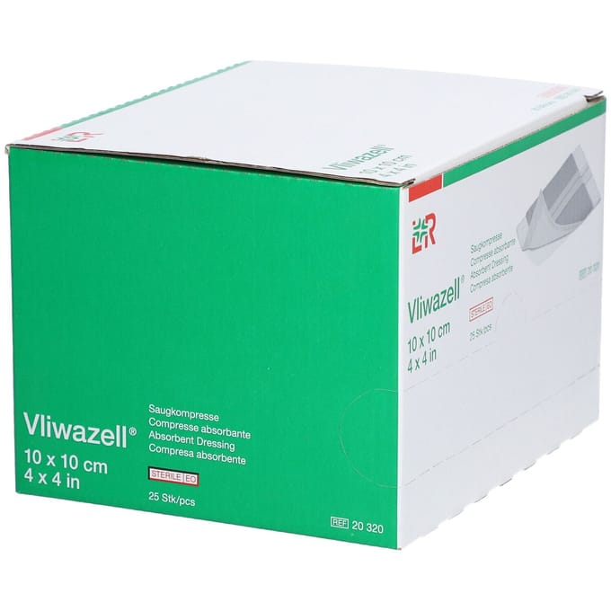 Lohmann & Rauscher Vliwazell 10x10cm 20320 25 Compressen