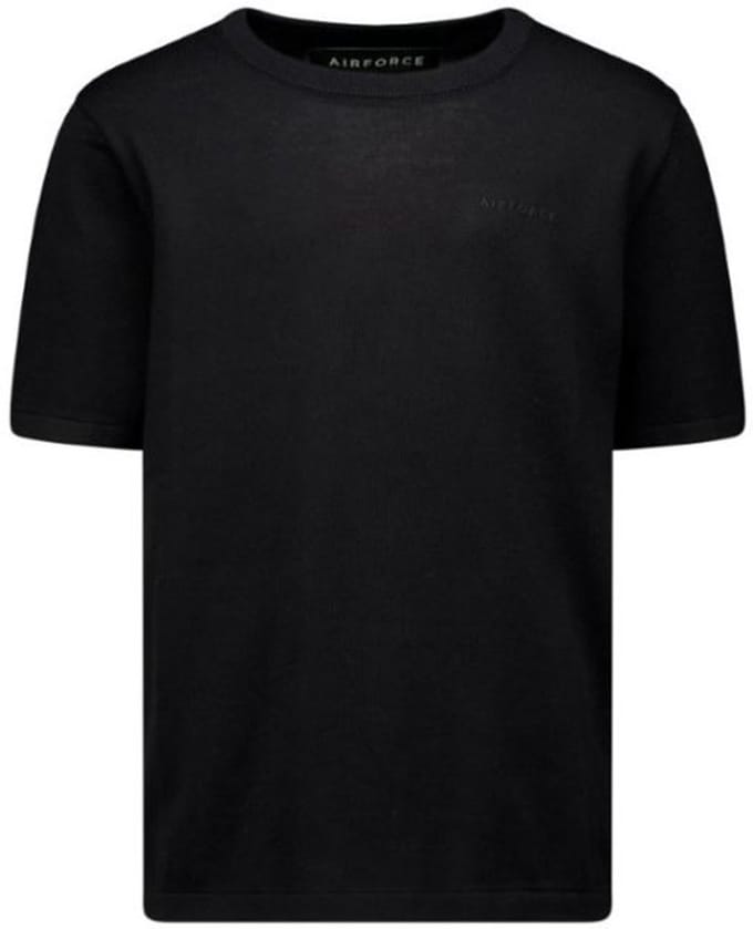 Knitted T-shirt Kinderen True Black 12