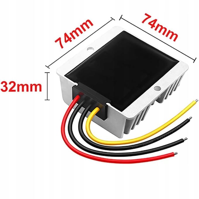 Rosfix DC/DC Converter Step Down - 15–60V naar 12V 5A - 60W IP68 95% Efficiëntie