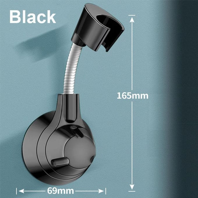 Support de douche réglable, support de pommeau de douche, support de buse à main, support de douche rotatif multi-angle sans perforation noir