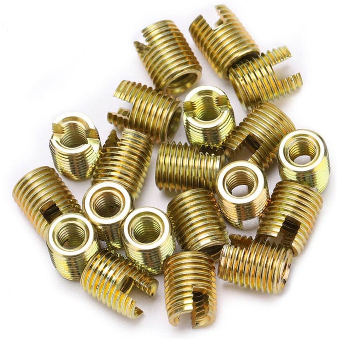 20 stuks 302 koolstofstaal zelf tappende draadinzetstuk accessoires(Binnen M6*1.0 Buiten M9*1.0)
