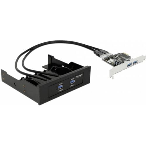 Delock 61893 2 + 2 poorten USB 3.2 Gen 1-controllerkaart USB-A 3.2 Gen 1 PCIe