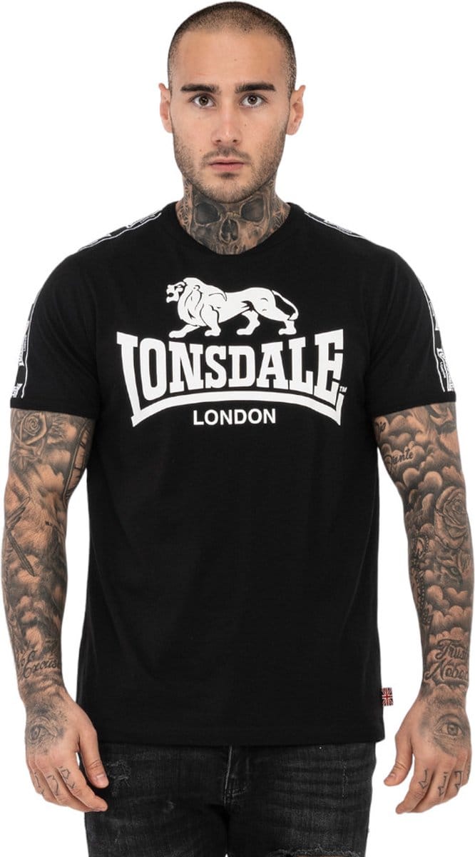 Lonsdale T-shirt Stour Zwart - Maat: S