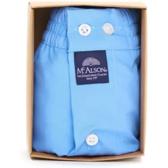 McAlson Boxershort Helder Blauw Lange Pijpen Los Model - XL