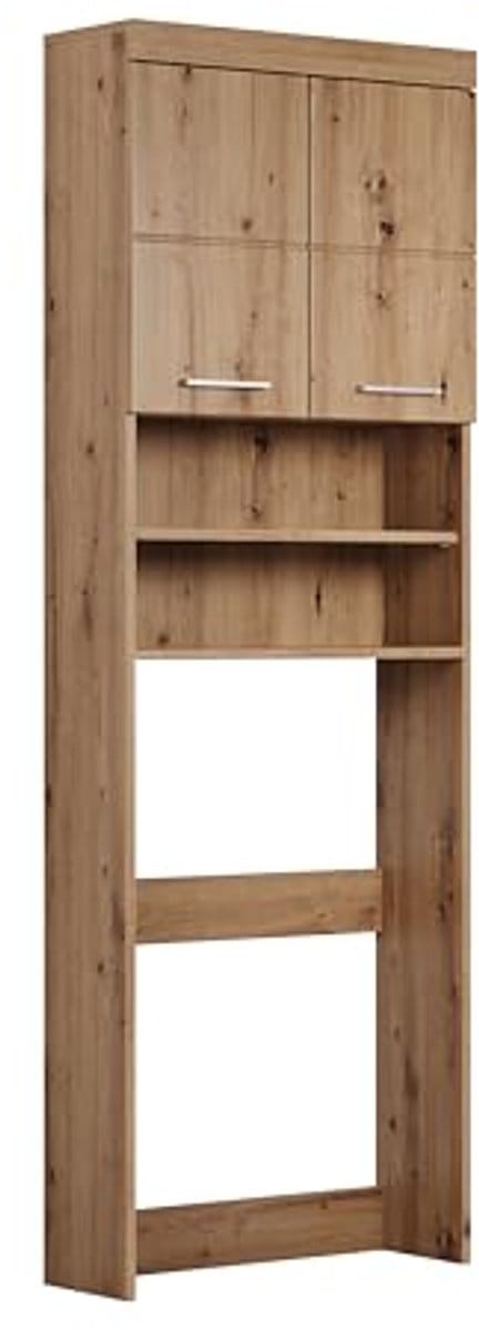 Wasmachinekast met Opbergruimte in Eikenhout - 63 x 187 x 24 cm