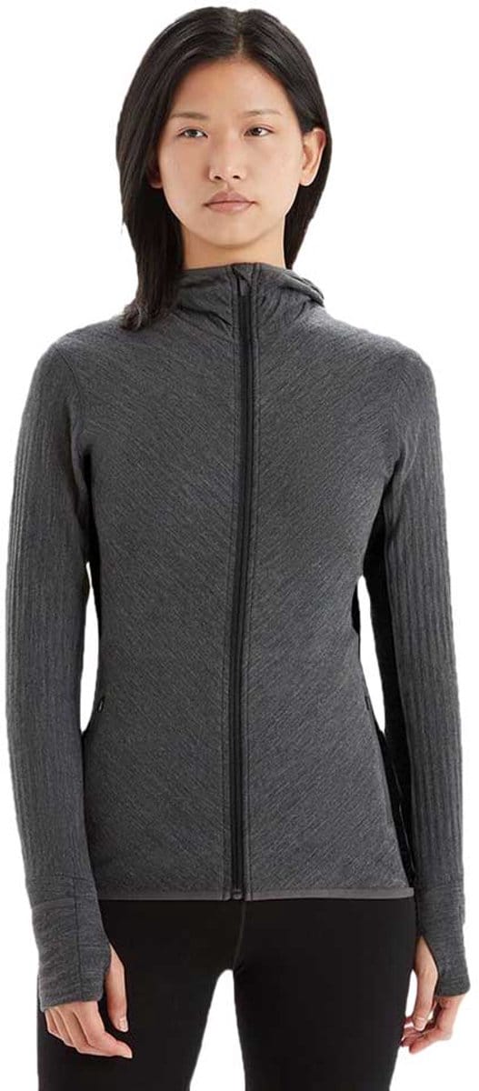 Icebreaker Descender Sweatshirt Met Rits Grijs XS Vrouw