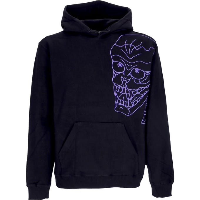 Lichtgewicht herensweatshirt met capuchon Schedelhoodie Zwart/violet