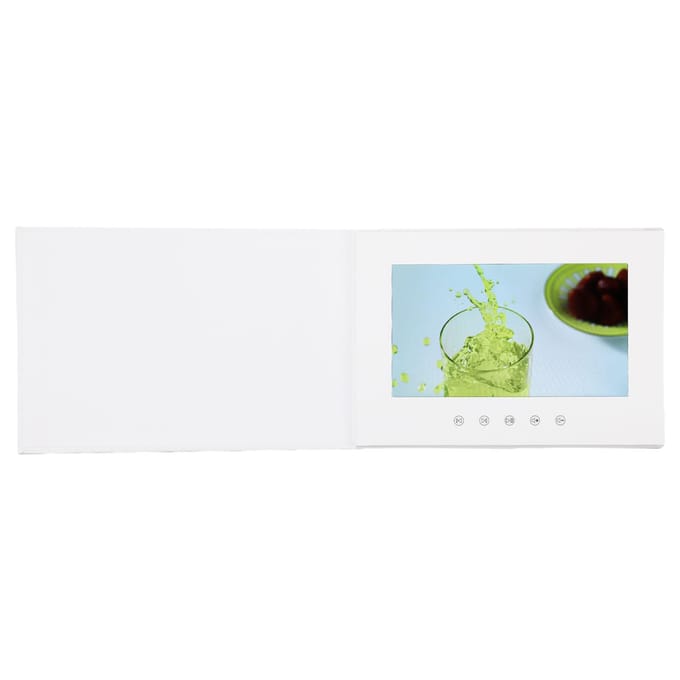Video Wenskaart 10 Inch LCD Kleurenscherm Elektronische Video Brochure Ondersteuning 720P met 2 Pakken white