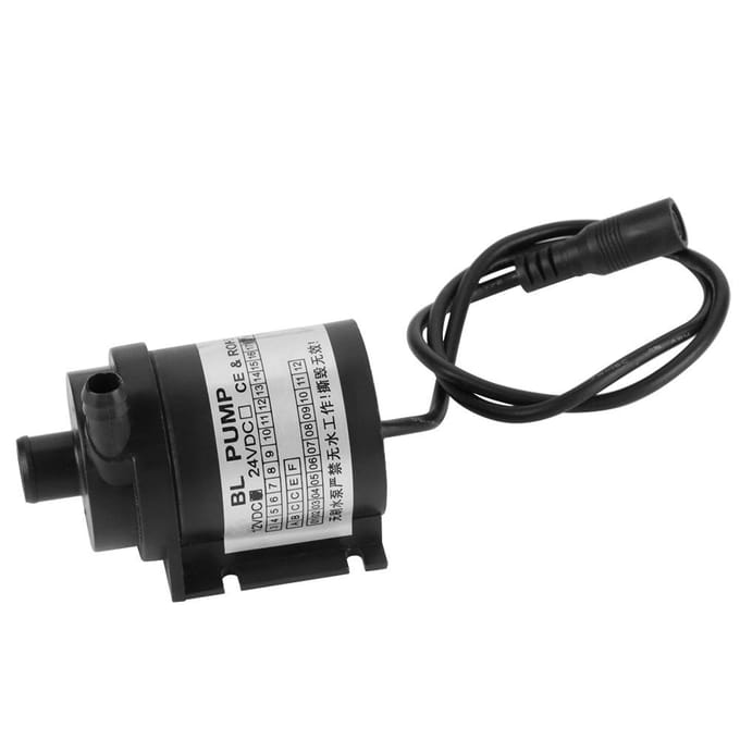 DC 12V 18W Zwart Hoge Temperatuurbestendigheid Circulatie Laag Geluidsniveau Borstelloze Waterpomp